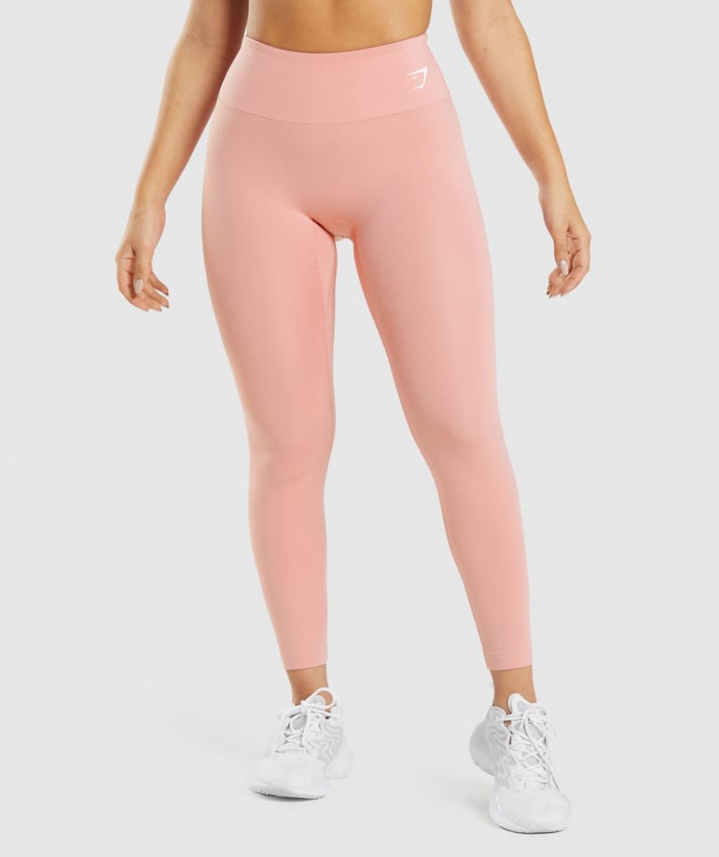 Legginsy Gymshark Treningowe Damskie Różowe | PL 146JVY